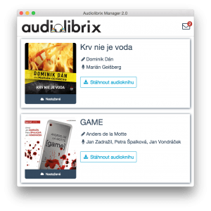Audiolibrix Manager - Sťahovanie audiokníh